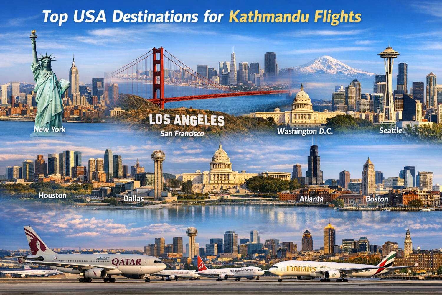 Kathmandu To USA Flight